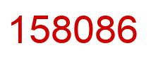 Number 158086 red image