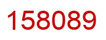 Number 158089 red image