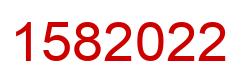 Number 1582022 red image