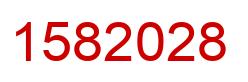 Number 1582028 red image
