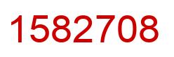 Number 1582708 red image