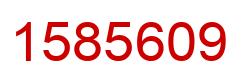 Number 1585609 red image