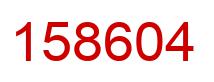 Number 158604 red image