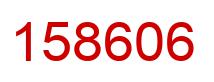 Number 158606 red image