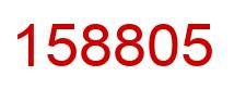 Number 158805 red image