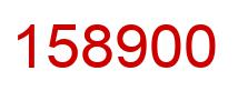 Number 158900 red image