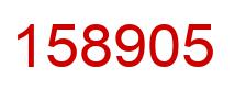 Number 158905 red image