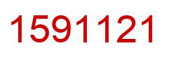 Number 1591121 red image