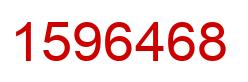 Number 1596468 red image