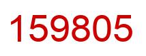Number 159805 red image