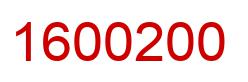 Number 1600200 red image
