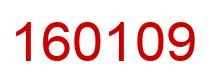 Number 160109 red image