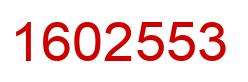Número 1602553 imagen rojo