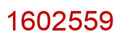 Number 1602559 red image