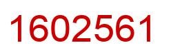 Number 1602561 red image