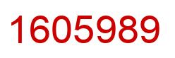 Number 1605989 red image