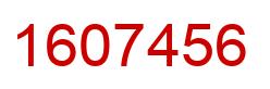 Número 1607456 imagen rojo