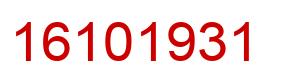 Número 16101931 imagen rojo