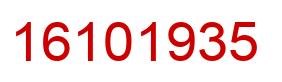Número 16101935 imagen rojo