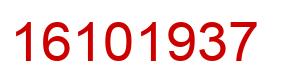 Número 16101937 imagen rojo