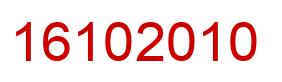 Number 16102010 red image