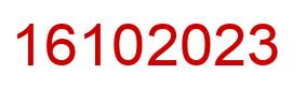 Number 16102023 red image