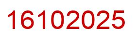 Number 16102025 red image