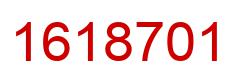 Number 1618701 red image