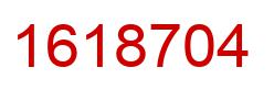 Number 1618704 red image