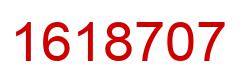 Number 1618707 red image
