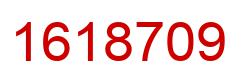 Number 1618709 red image