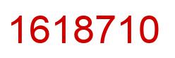 Number 1618710 red image
