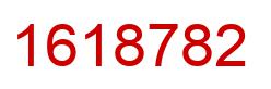 Number 1618782 red image