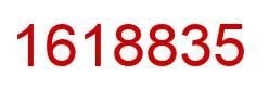 Number 1618835 red image