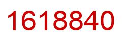 Number 1618840 red image
