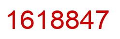 Number 1618847 red image