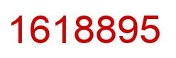 Number 1618895 red image