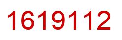 Number 1619112 red image