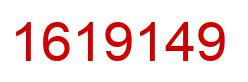 Number 1619149 red image