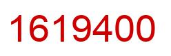 Number 1619400 red image