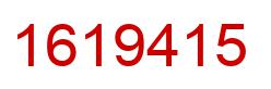 Number 1619415 red image