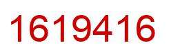 Number 1619416 red image