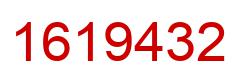 Number 1619432 red image