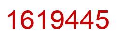 Number 1619445 red image