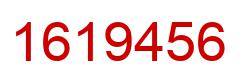 Number 1619456 red image