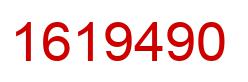 Number 1619490 red image