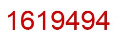 Number 1619494 red image