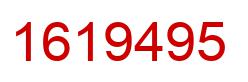 Number 1619495 red image