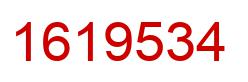 Number 1619534 red image