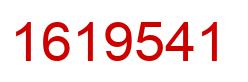 Number 1619541 red image